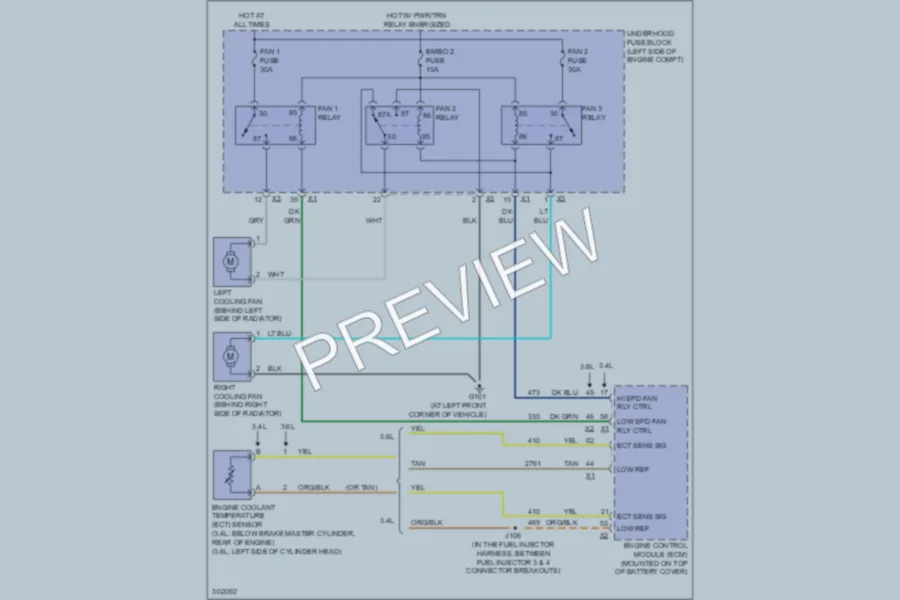 2009 Pontiac Torrent Cooling Fan wiring diagram preview