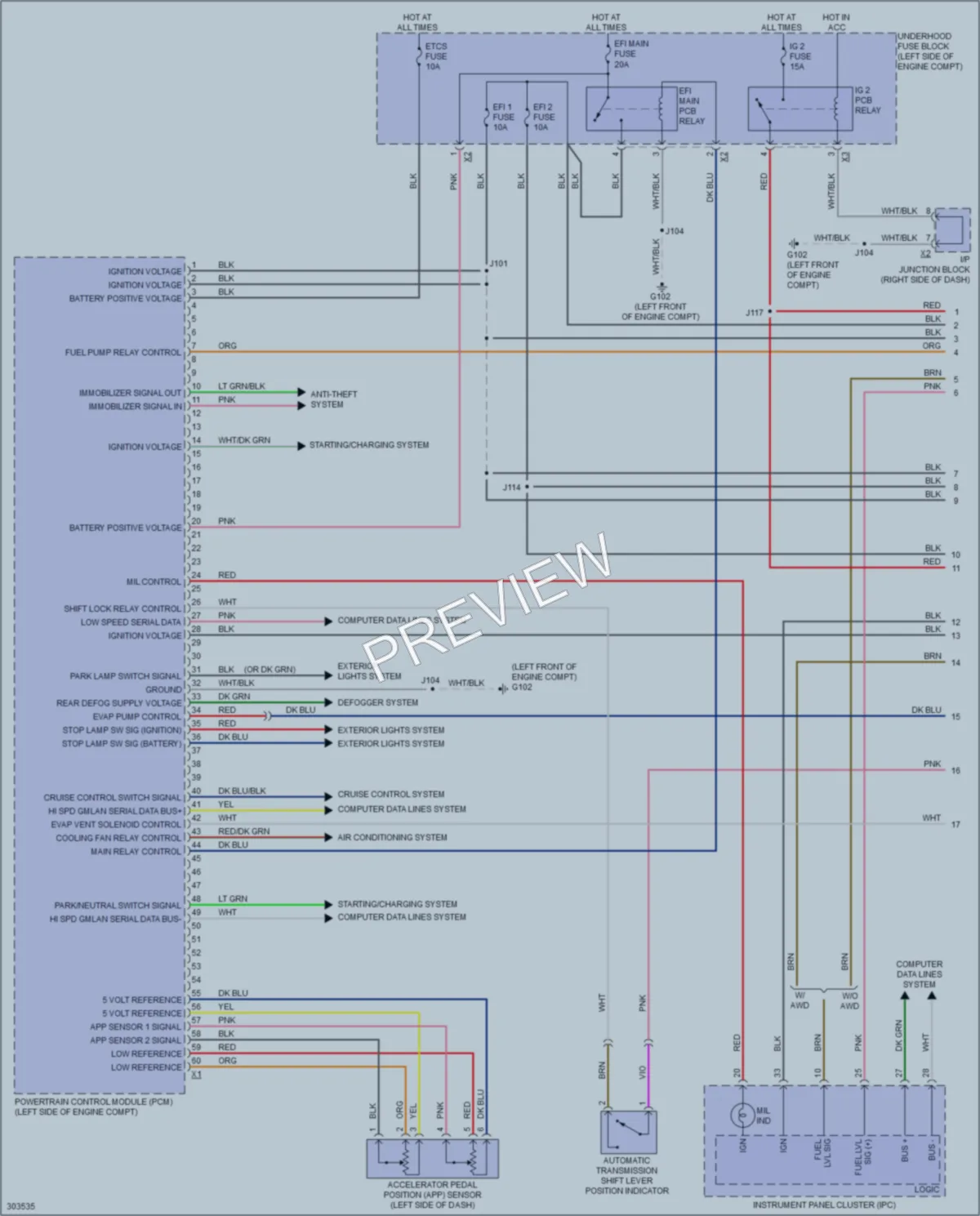 2009 Pontiac Vibe Engine Performance wiring diagram preview