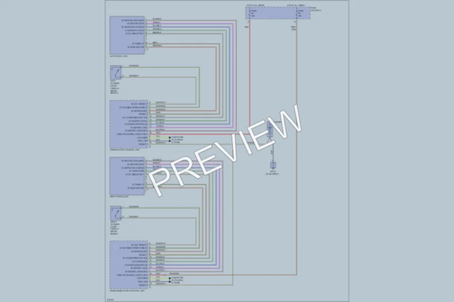 2009 Porsche 911 Power Door Locks wiring diagram preview