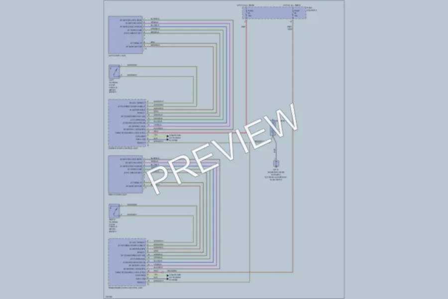 2009 Porsche Boxster Power Door Locks wiring diagram preview