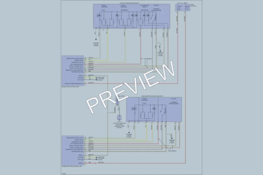 2009 Porsche Boxster Power Windows wiring diagram preview