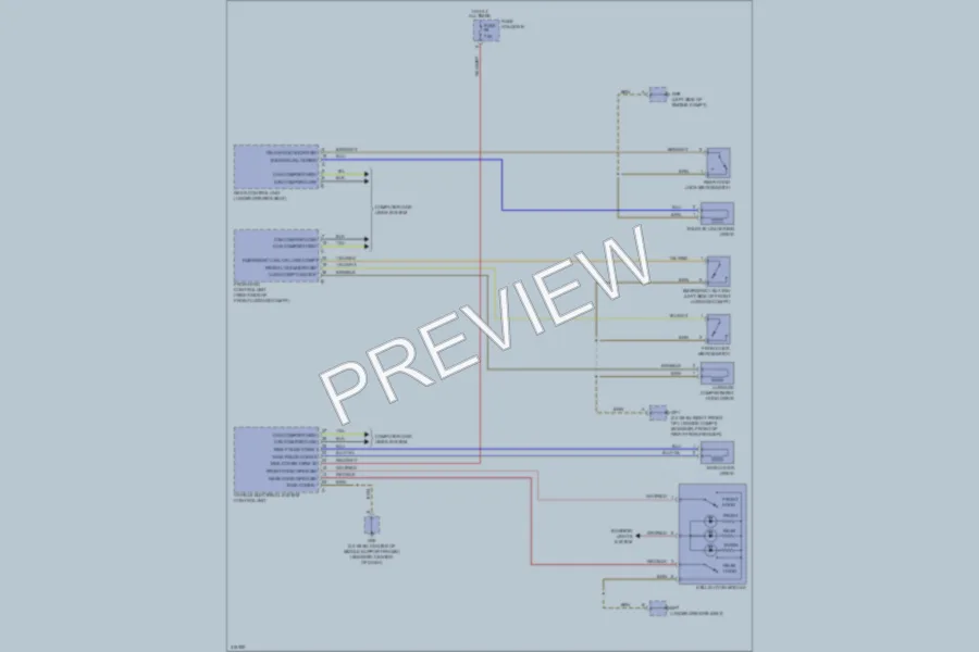 2009 Porsche Boxster Trunk Tailgate Fuel Door wiring diagram preview