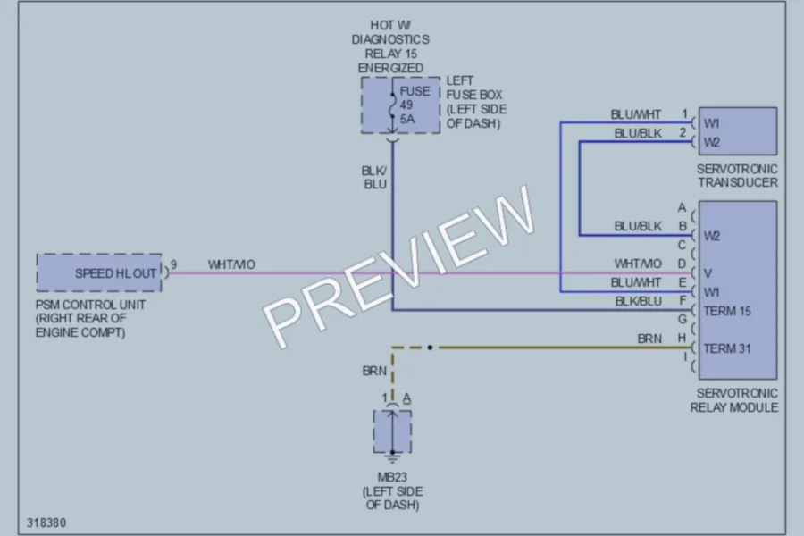 2009 Porsche Cayenne Electronic Power Steering wiring diagram preview