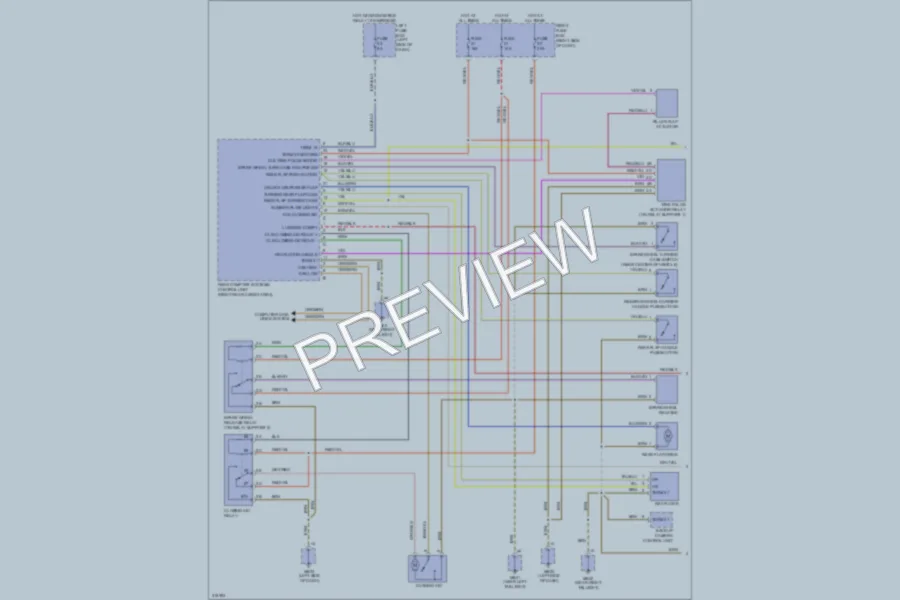 2009 Porsche Cayenne Trunk Tailgate Fuel Door wiring diagram preview