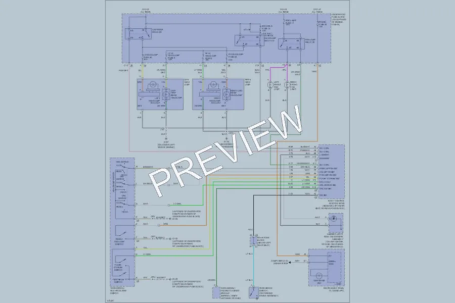 2009 Saab 97X Headlights wiring diagram preview