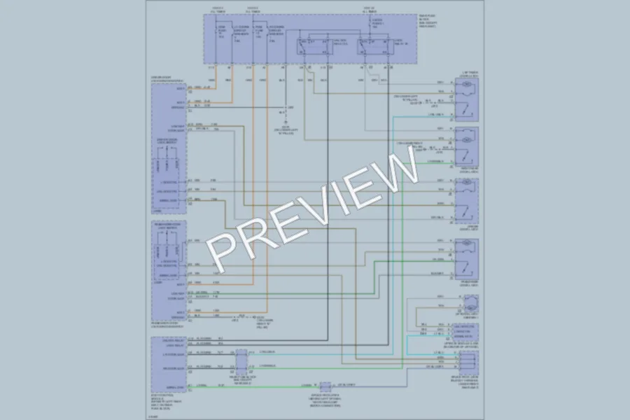 2009 Saab 97X Power Door Locks wiring diagram preview