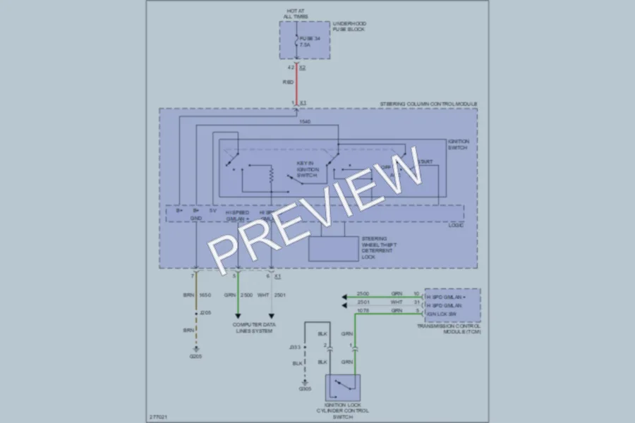 2009 Saturn Astra Shift Interlock wiring diagram preview