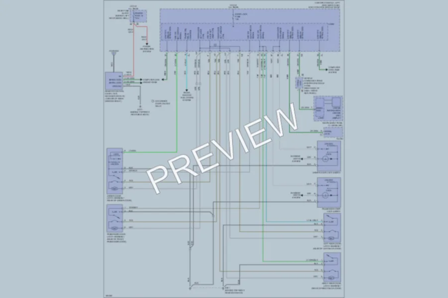 2009 Saturn Aura Power Door Locks wiring diagram preview