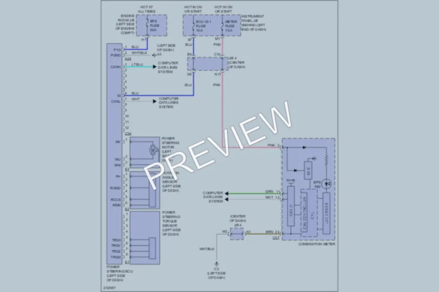 2009 Scion xB Electronic Power Steering wiring diagram preview