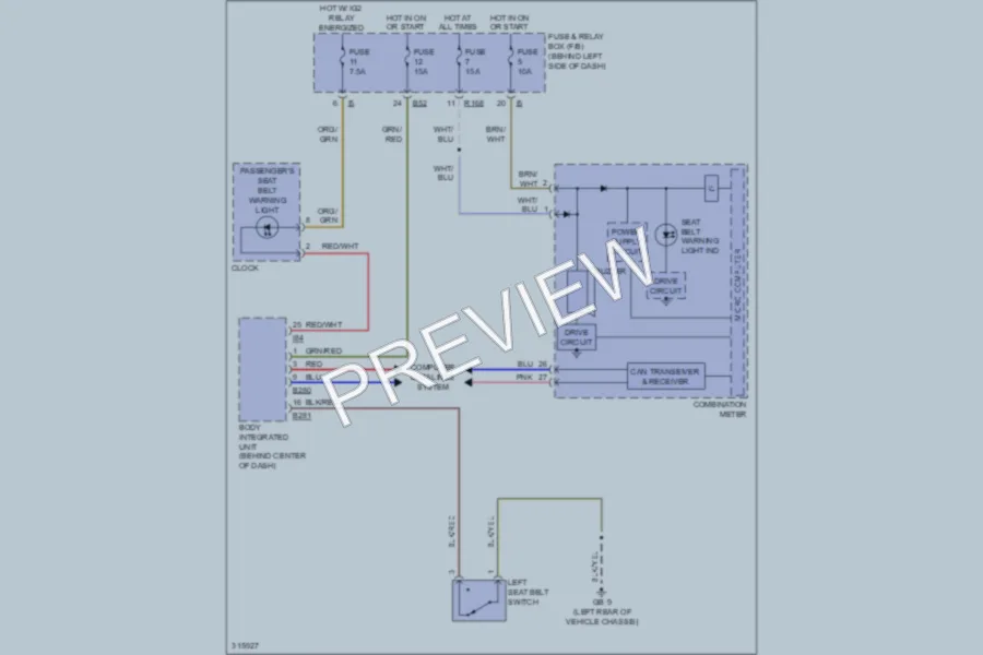 2009 Subaru Forester Warning Systems wiring diagram preview
