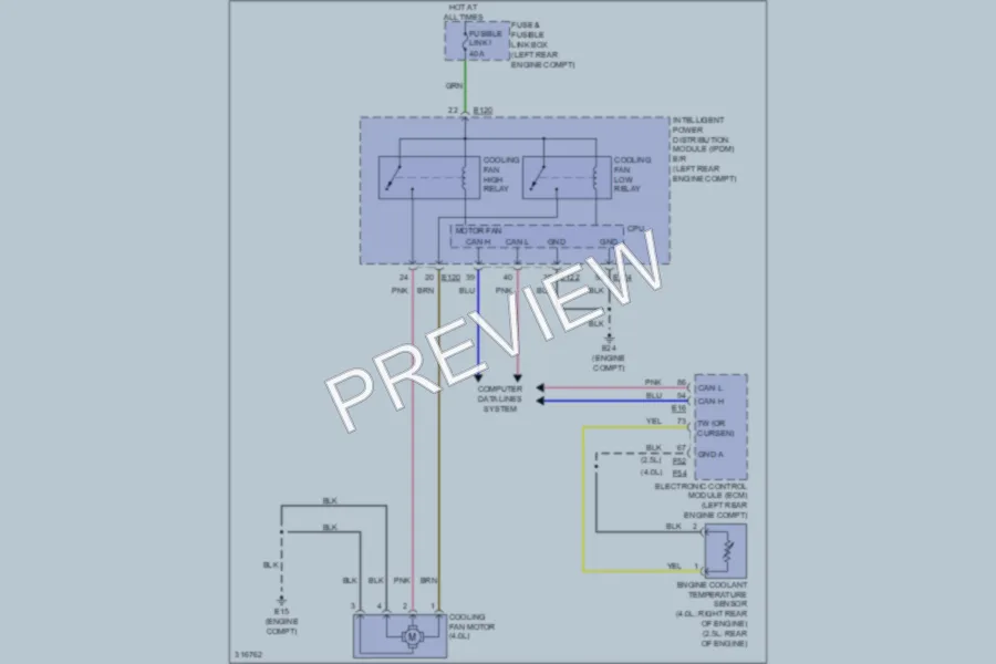 2009 Suzuki Equator Cooling Fan wiring diagram preview