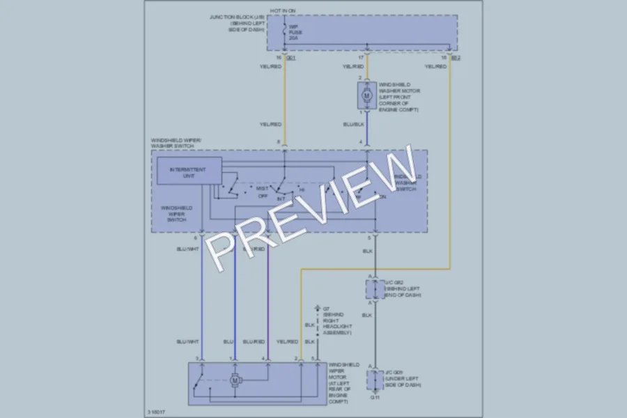 2009 Suzuki GrandVitara Wiper Washer wiring diagram preview