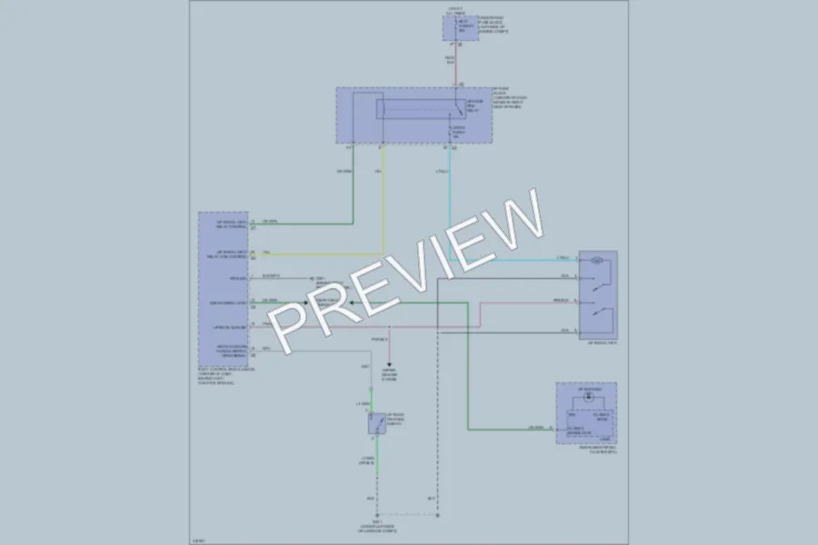 2009 Suzuki XL7 Trunk Tailgate Fuel Door wiring diagram preview