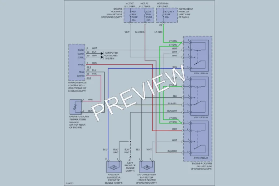 2009 Toyota Camry Cooling Fan wiring diagram preview