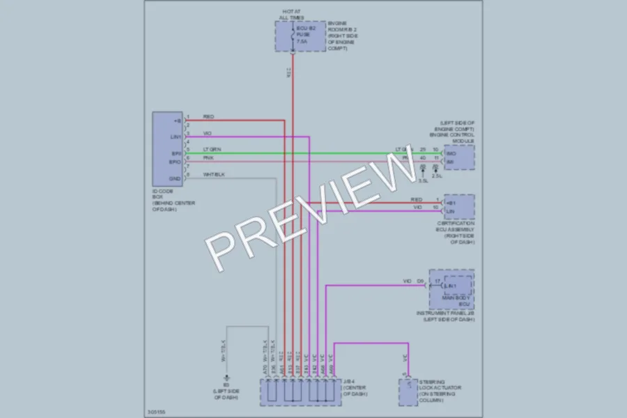 2009 Toyota RAV4 Anti Theft wiring diagram preview