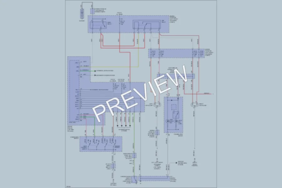 2009 Toyota Tacoma Headlights wiring diagram preview