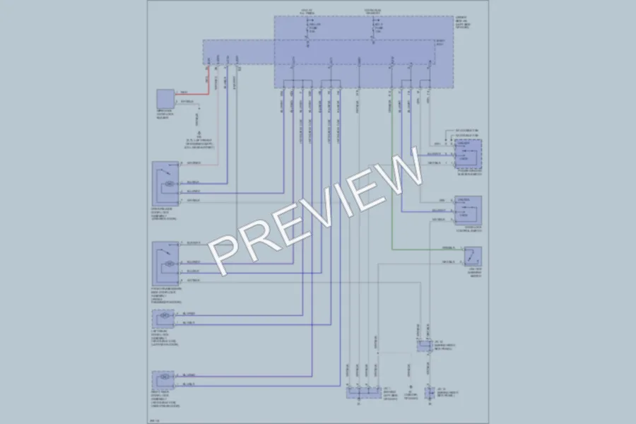2009 Toyota Tacoma Power Door Locks wiring diagram preview