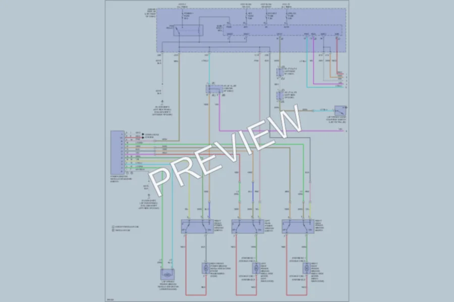 2009 Toyota Tundra Power Windows wiring diagram preview
