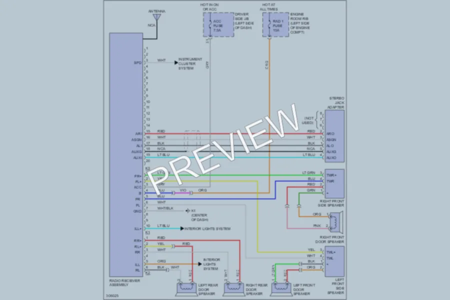 2009 Toyota Tundra Radio wiring diagram preview