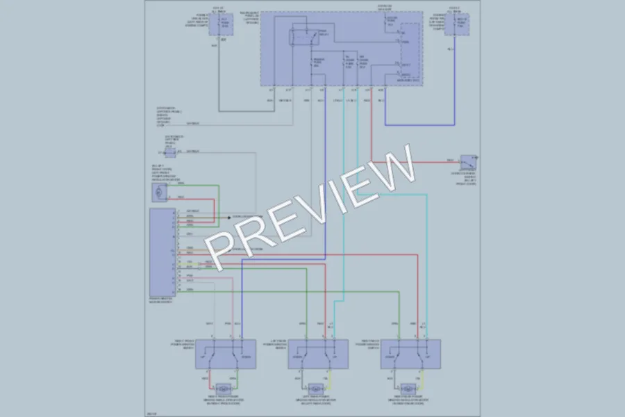 2009 Toyota Yaris Power Windows wiring diagram preview