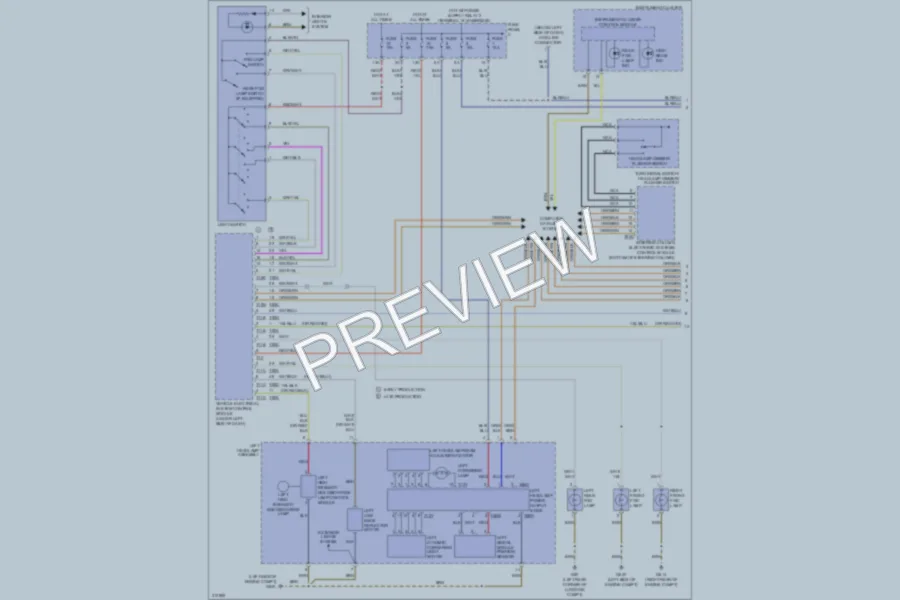 2009 Volkswagen Eos Headlights wiring diagram preview