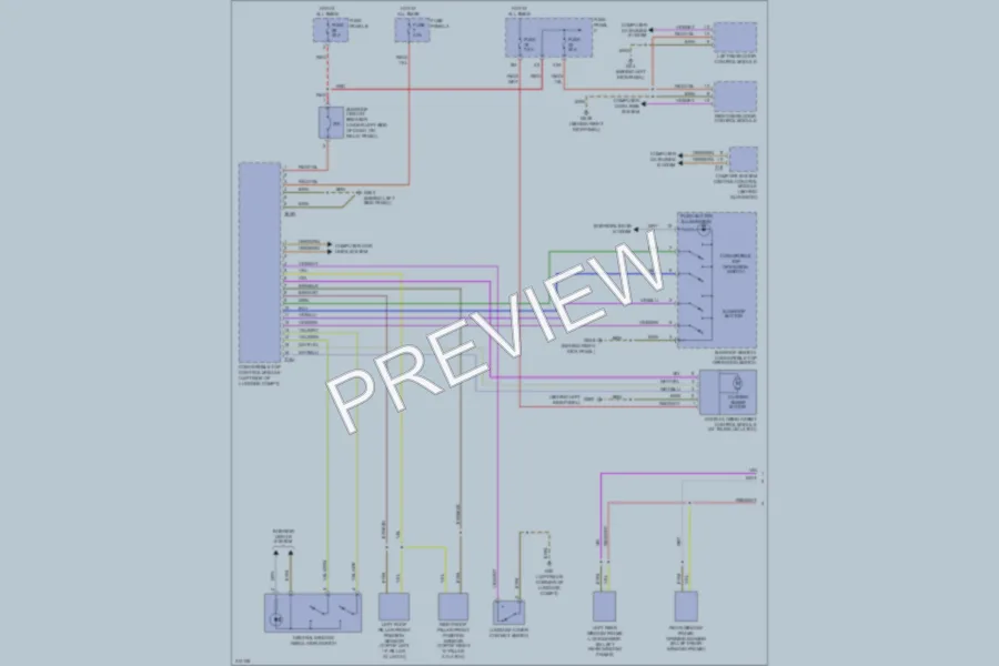 2009 Volkswagen Eos Power Top Sunroof wiring diagram preview