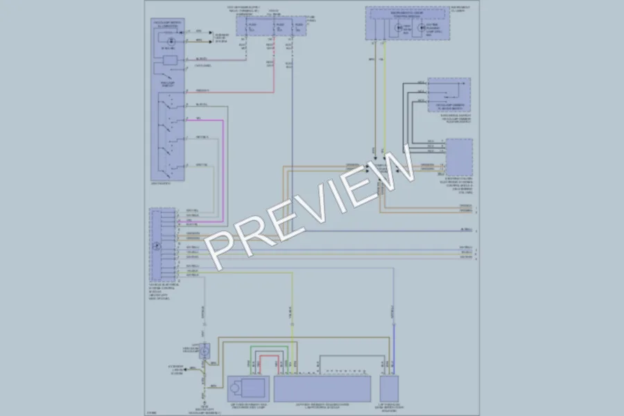 2009 Volkswagen GLI Headlights wiring diagram preview