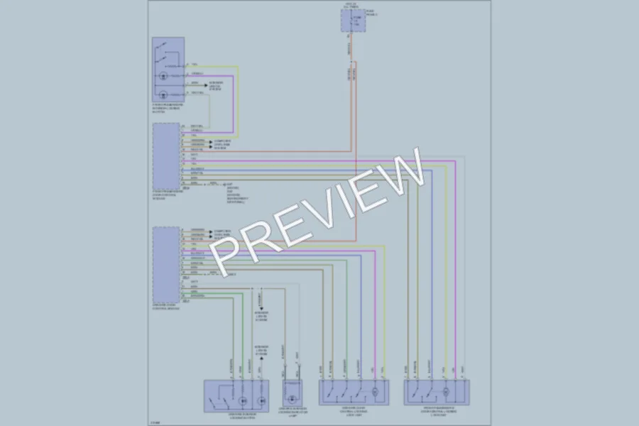 2009 Volkswagen GLI Power Door Locks wiring diagram preview