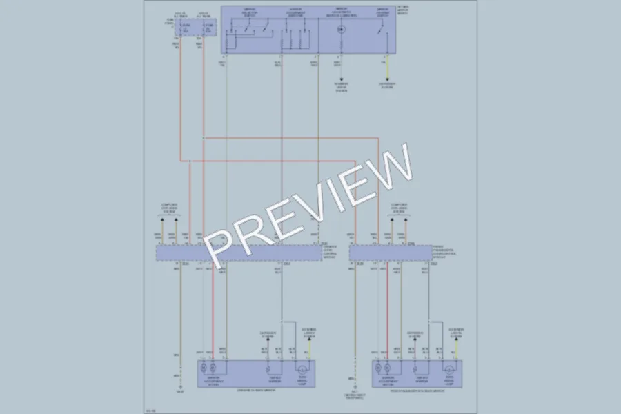 2009 Volkswagen GLI Power Mirrors wiring diagram preview