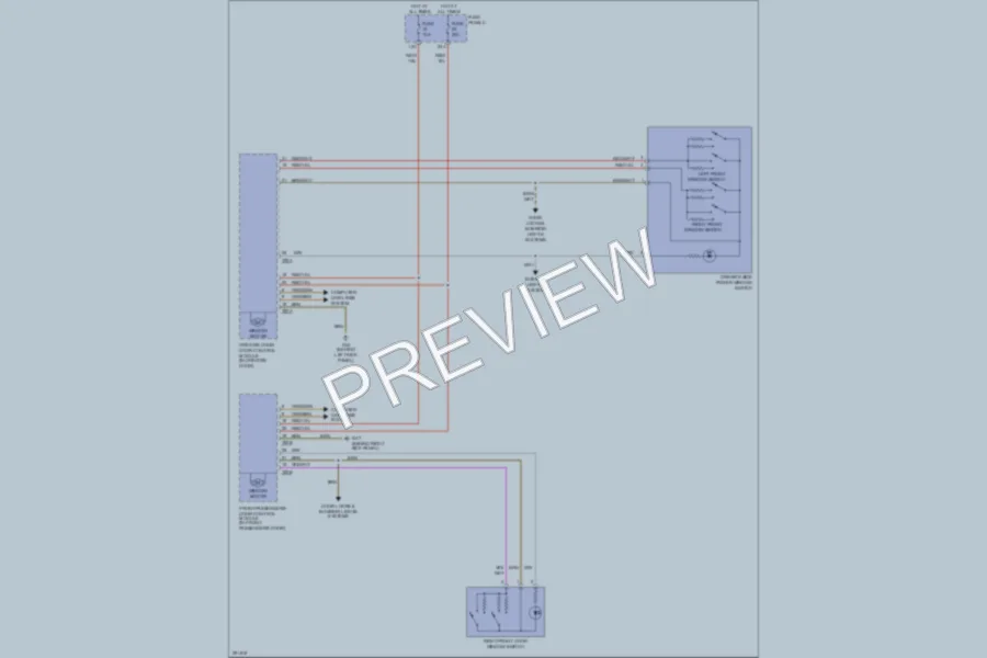2009 Volkswagen GTI Power Windows wiring diagram preview