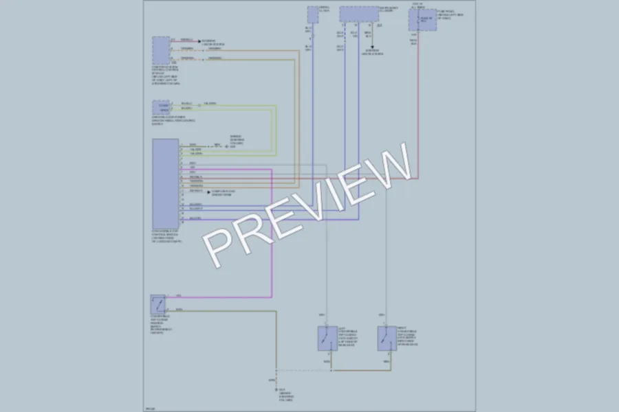 2009 Volkswagen NewBeetle Power Top Sunroof wiring diagram preview