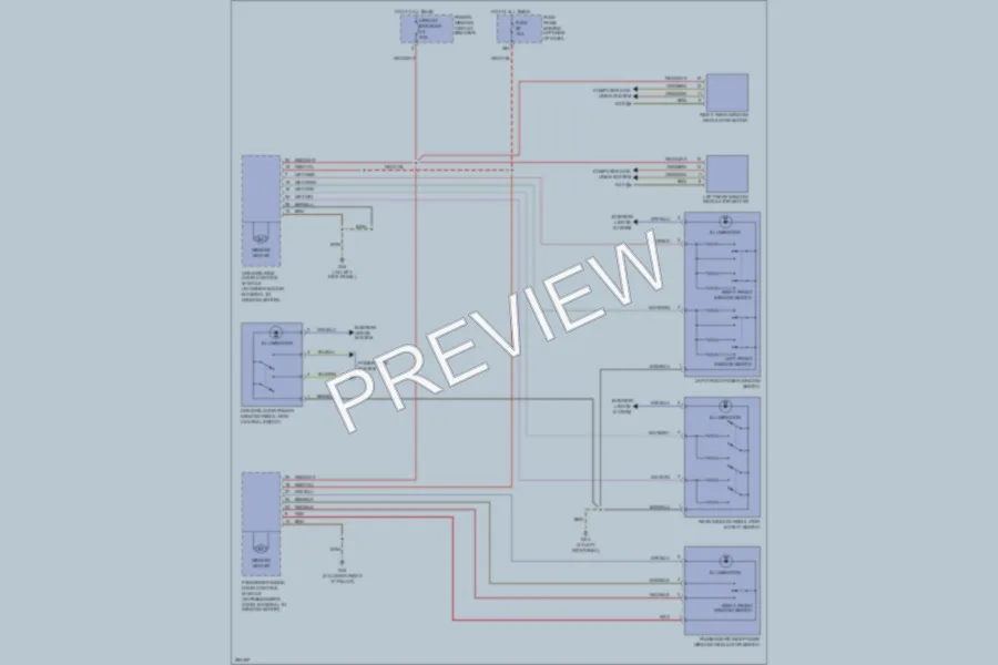 2009 Volkswagen NewBeetle Power Windows wiring diagram preview