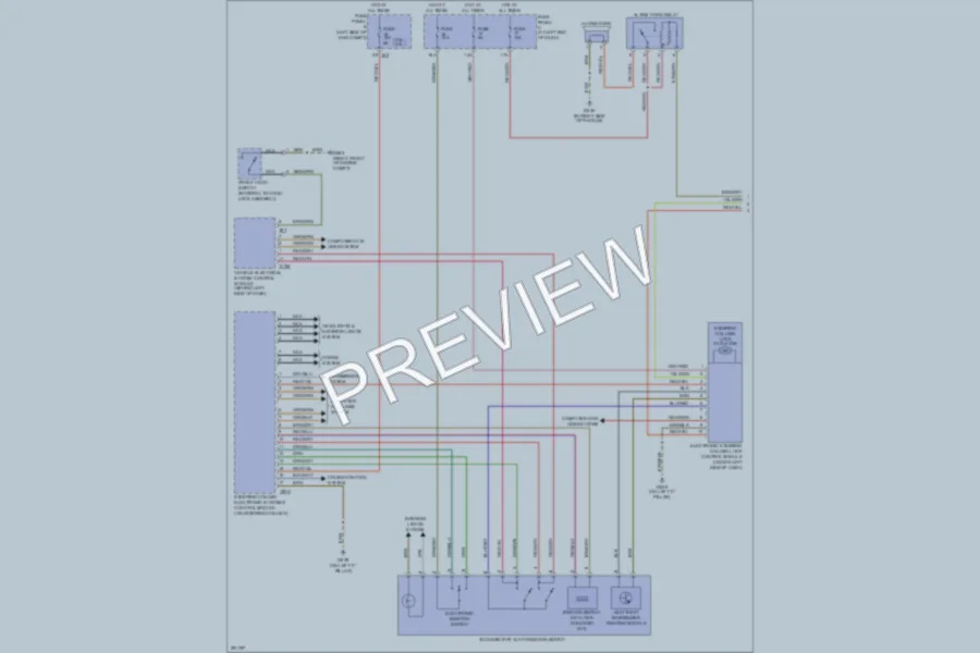2009 Volkswagen Passat Power Door Locks wiring diagram preview