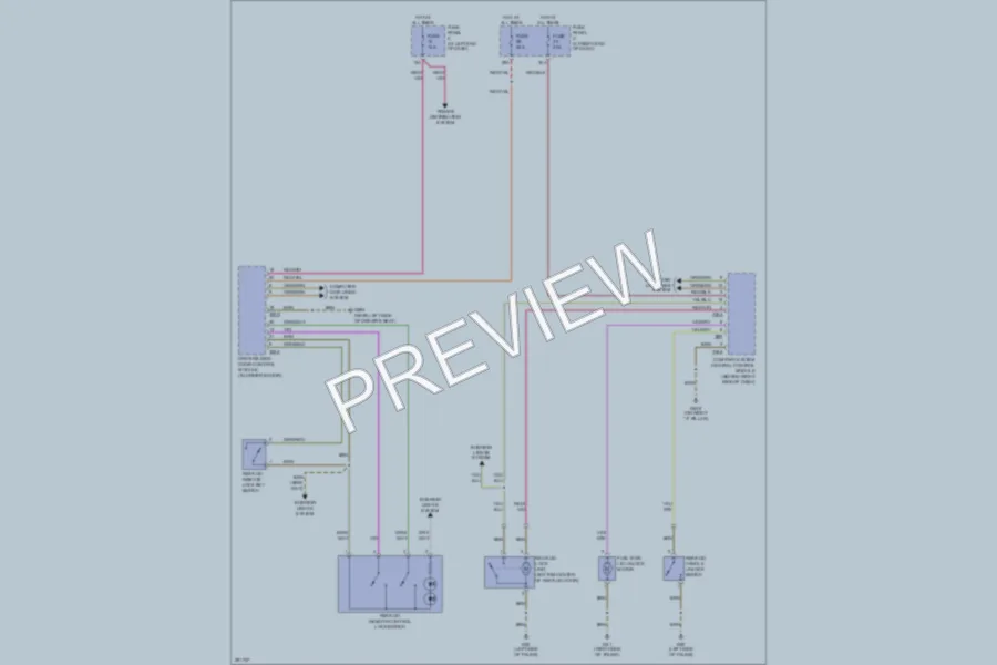2009 Volkswagen Passat Trunk Tailgate Fuel Door wiring diagram preview