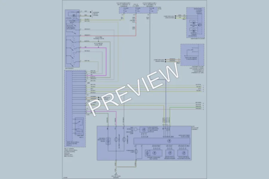 2009 Volkswagen PassatCC Headlights wiring diagram preview