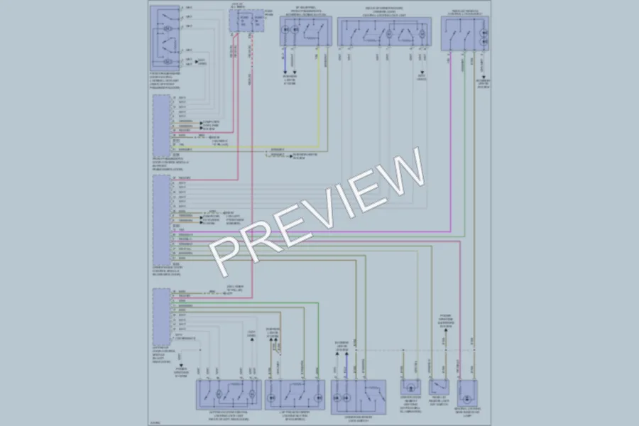 2009 Volkswagen PassatCC Power Door Locks wiring diagram preview