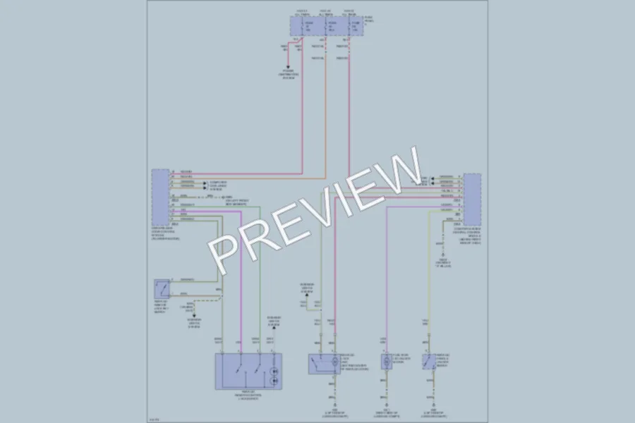 2009 Volkswagen PassatCC Trunk Tailgate Fuel Door wiring diagram preview
