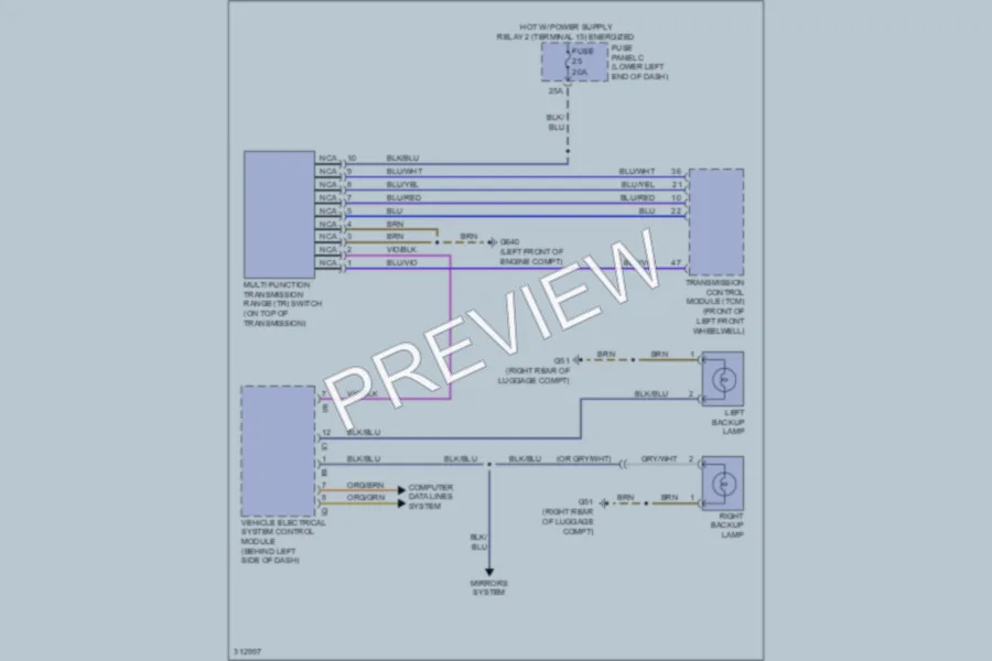 2009 Volkswagen Tiguan Exterior Lights wiring diagram preview