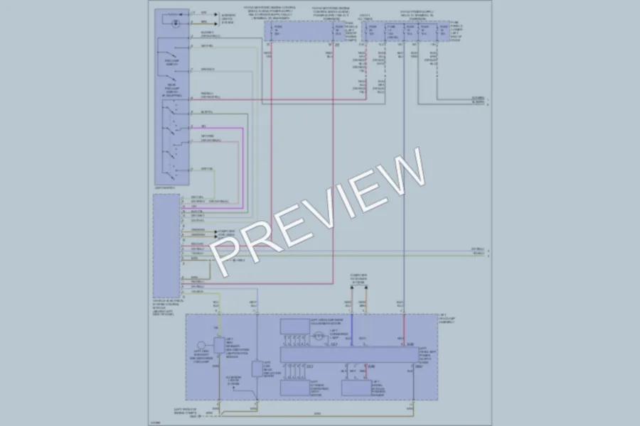 2009 Volkswagen Tiguan Headlights wiring diagram preview