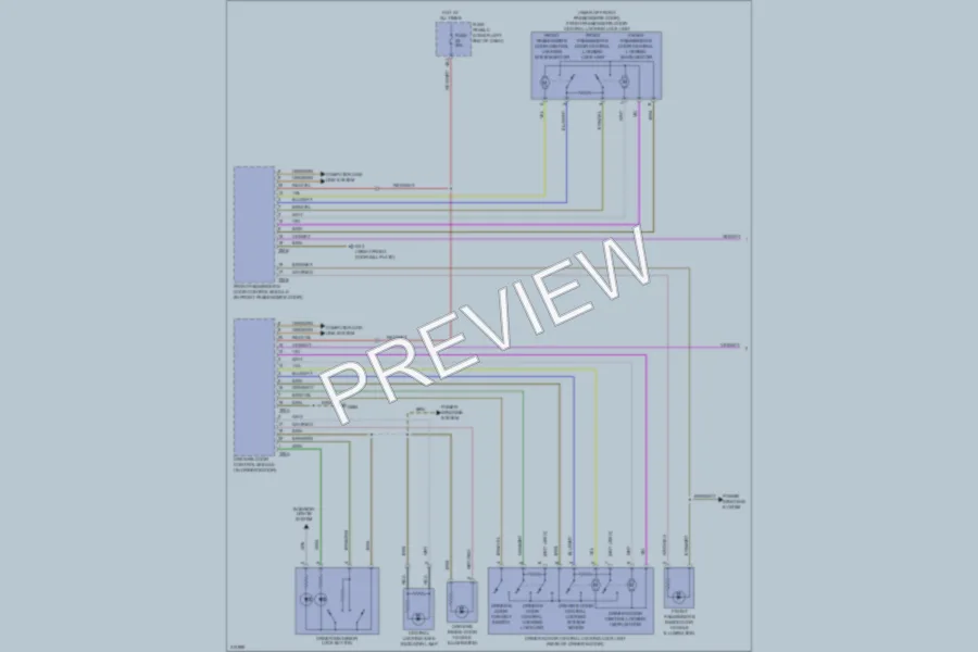 2009 Volkswagen Tiguan Power Door Locks wiring diagram preview