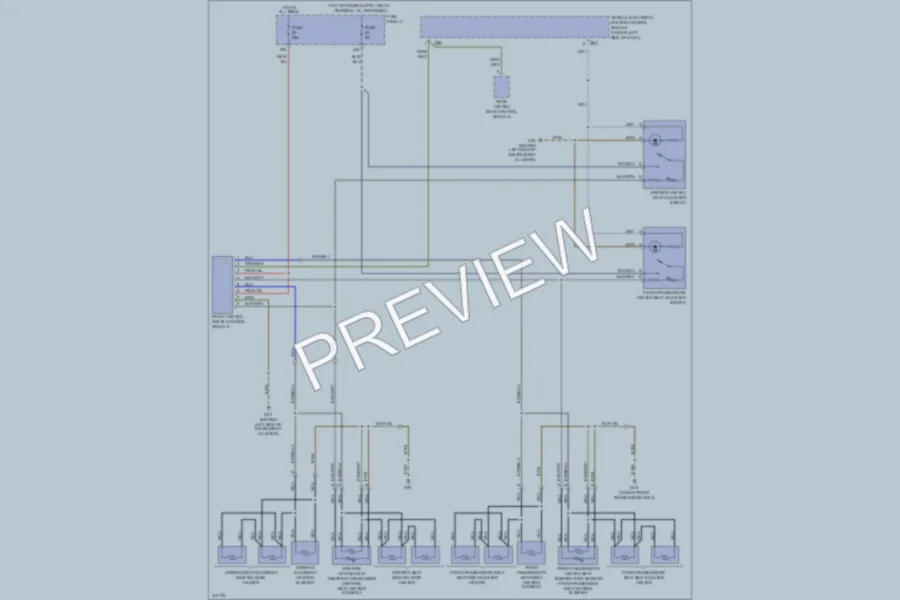 2009 Volkswagen Touareg Power Seats wiring diagram preview