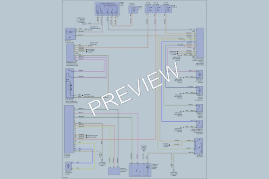 2009 Volkswagen Touareg Trunk Tailgate Fuel Door wiring diagram preview