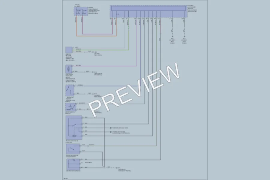 2009 Volvo C30 Trunk Tailgate Fuel Door wiring diagram preview