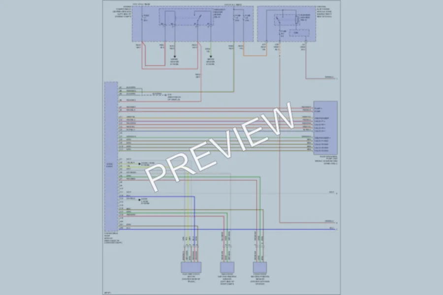 2009 Volvo C70 Power Top Sunroof wiring diagram preview