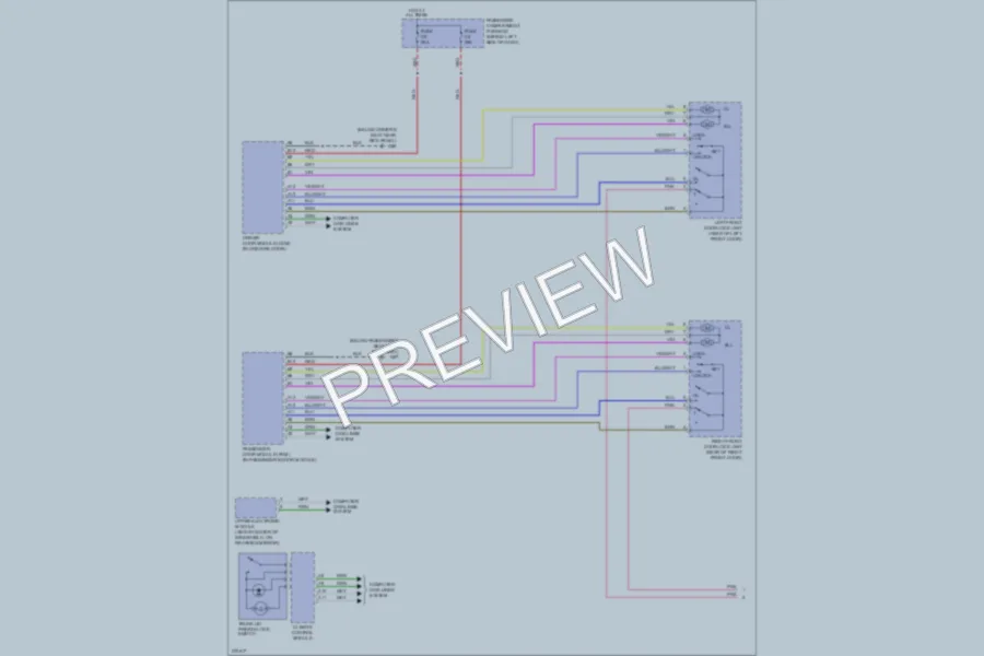 2009 Volvo S60 Power Door Locks wiring diagram preview
