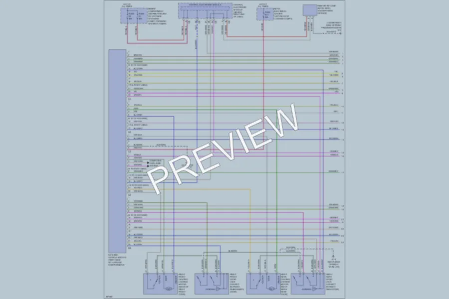 2009 Volvo V70 Power Door Locks wiring diagram preview
