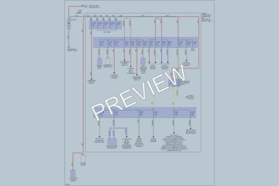 2009 Volvo XC90 Power Distribution wiring diagram preview