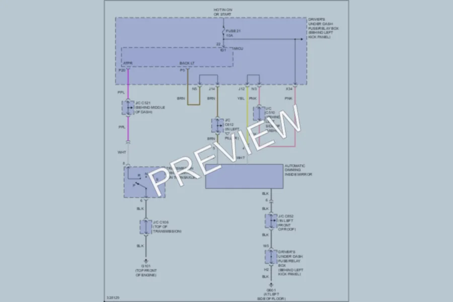 2010 Acura RL Power Mirrors wiring diagram preview