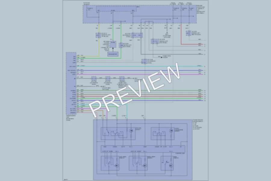 2010 Acura RL Power Windows wiring diagram preview