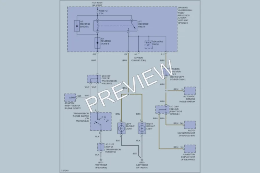 2010 Acura TL Exterior Lights wiring diagram preview